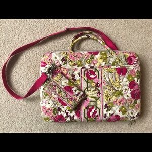 Vera Bradley computer briefcase & matching wallet